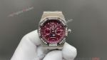 Audemars Piguet Royal Oak Cal.5134 Movement 41mm Red Face Diamond Bezel Calendar/Week/Month Chronograph Watch